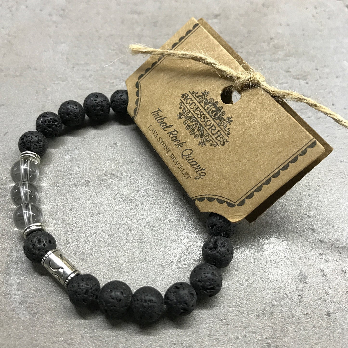 Pulseira de Pedra de Lava - Hacha | Cornalina