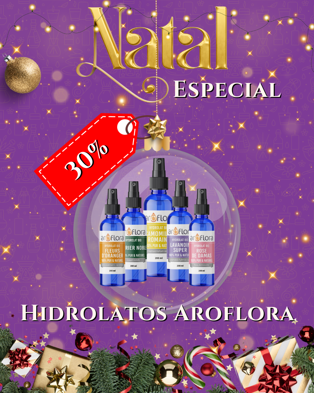 Hidrolatos Orgânicos 100% Puros - Aroflora