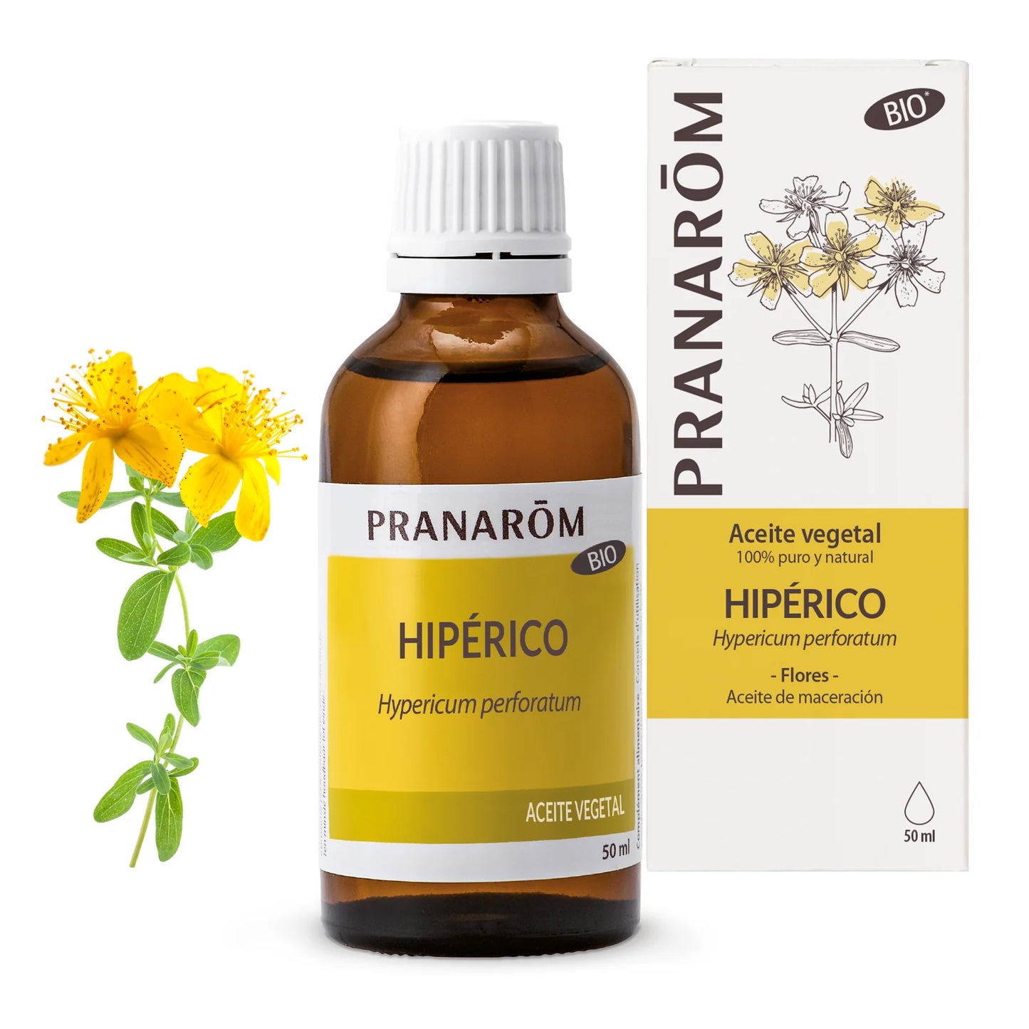 Óleo Vegetal de Hipericão BIO | 50 ml - PRANARÔM