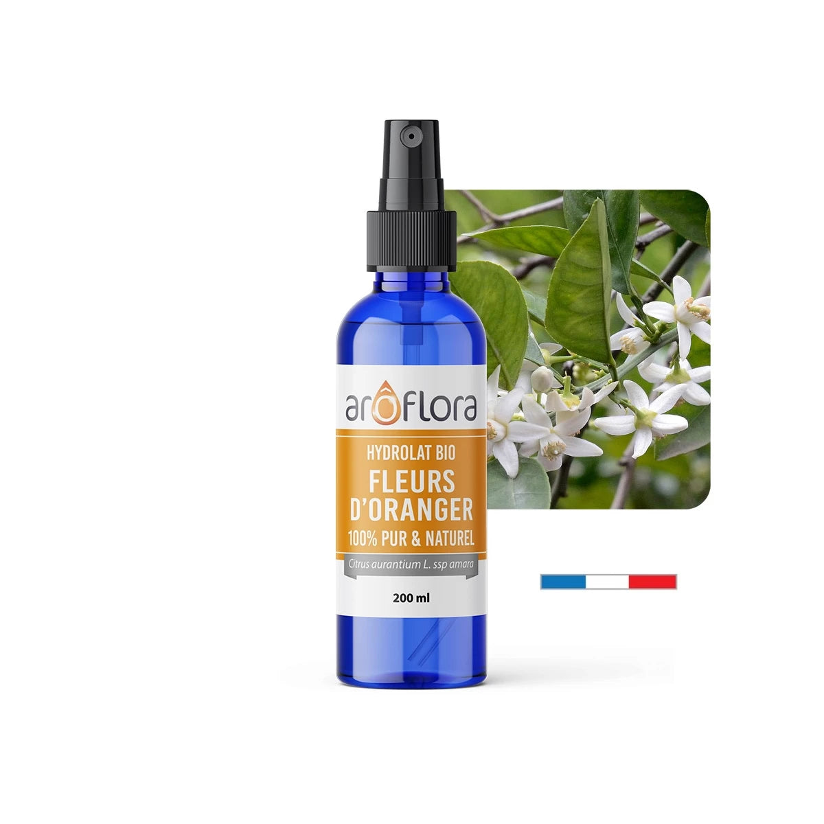 Hidrolato Orgânico (AB) de Flores de laranjeira | 100% puro e natural (200ml)