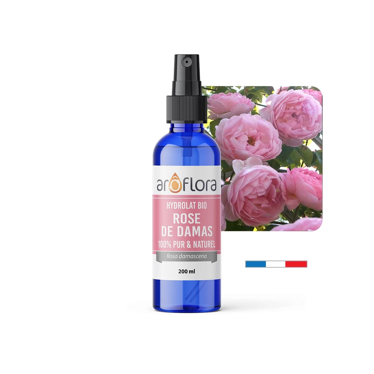 Hidrolato Orgânico (AB) de Rosa Damascena | 100% puro e natural (200ml)