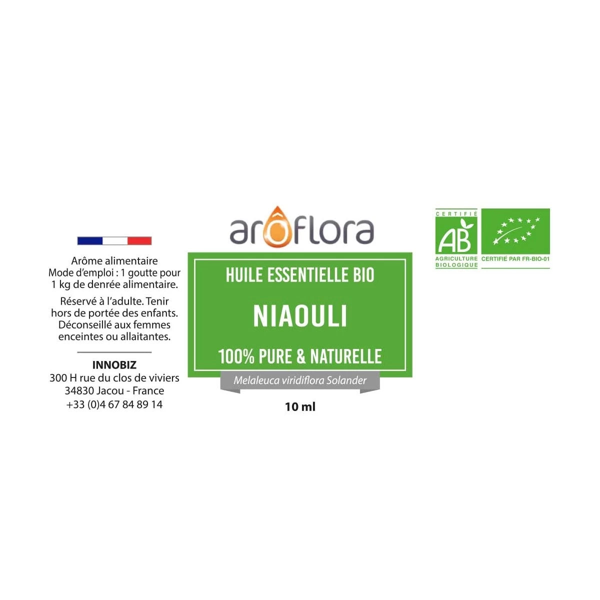 Óleo Essencial orgânico (AB) de Niaouli | 100% puro e natural (10ml)